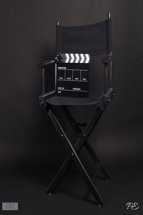 Clapper Board or Movie Slate With Director Chair